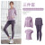 朵梵蓮 跑步运动套装女夏季薄款户外晨跑速干衣健身服宽松显瘦 紫色外套+紫色短袖+紫色长裤 S