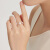 周大福 宠爱系列 甜心款钻石戒指 18K金镶钻石戒指U183873生日礼物 15号 ￥4200