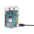 树莓派3代B型电源线 Raspberry Pi 3B+/4B Micro USB供电线带开关 3B/3B+黑色电源线 船型 1米