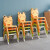 达儿旅靠椅 卡通款加厚椅幼儿靠背座椅宝宝塑料椅小孩家用防滑小凳子 30cm高 橙色小熊 建议5岁
