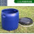 150L法兰桶加厚开口塑料桶圆桶带盖储水化工桶海鲜发酵泔水密封桶 150L全套+水龙头