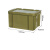 京顿军绿色周转箱塑料收纳箱带盖子储物整理箱存放箱收纳盒610*430*340mm