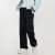 卡帕（Kappa）针织休闲裤2024新款女春直筒长裤抽绳小脚卫裤K0E22AK71 黑色-990 M