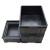 金诗洛 K6078 防静电周转箱黑色塑料收纳箱ESD电子零件元件盒物料胶框 600*500*355