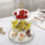 陶瓷水果盘欧式点心盘蛋糕盘糕点盘客厅创意糖果托盘架子 三层大理石纹串盘