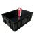 海斯迪克 HKW-71 防静电周转箱 电子元件盒物料盒黑色塑料收纳箱 27号620*430*200无盖