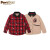 PawinPaw卡通小熊童装冬季新款男童棉服两面穿格子衫时尚 	 Red红色/20 160