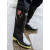 防滑钓鱼高筒雨鞋男士加绒水靴长筒短筒套鞋雨靴防水中筒水鞋胶鞋 W801中筒黑底（防滑） 37
