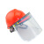 以勒 耐高温有机玻璃打磨  支架面屏  可配安全帽防飞溅 电焊面罩 防护劳保面屏 白色 安全帽+加厚面屏-3MM