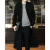 途尊 2022新款韩版立领修身长款黑色大衣过膝潮加长风衣青年男士时尚气质 CQ 黑色立领 (到小腿帅气) XL