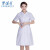 劳保佳 娃娃领护士服 实验室药店养老院工作服 平纹夏款 可定制logo 白色 L码 一件装