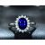 米莱 珠宝 皇家蓝蓝宝石戒指 18K金镶嵌钻石 彩宝戒指女款 戴妃款 1.01克拉款 15个工作日高级定制