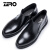 零度(ZERO)高帮鞋 男百搭大头皮鞋男士保暖拉链套脚款头层牛皮短靴 R75212 黑色 40