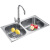 莱尔诗丹 Larsd LR7843R 304不锈钢水槽双槽 厨房水槽双槽套餐 左小右大 厨房洗菜池洗菜盆洗碗池