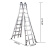 稳耐（werner）MTX-17CN 摩天梯 铝合金伸缩式人字梯2.8米至5.2米多功能工业梯折叠双侧17步工程梯