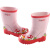 hugmii 儿童雨鞋男童女童卡通防滑雨靴小孩水鞋 粉色蘑菇 22码/16cm