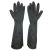 路宁 工业加长耐酸碱手套 乳胶橡胶手套 黑色45cm