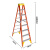 稳耐（werner）玻璃钢梯子2.4米绝缘电工梯单侧折叠人字梯电力电信工程工业梯八步登高梯6208CN