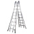 稳耐（werner）MTX-17CN 摩天梯 铝合金伸缩式人字梯2.8米至5.2米多功能工业梯折叠双侧17步工程梯