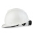谋福 CNMF 8037-7 高强度 V型施工工地安全帽 工程/ 领导通用定制收费 可定制logo 白色整箱40个