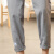 俞兆林（YUZHAOLIN）休闲裤 男士时尚休闲棉麻纯色小脚九分裤B235-K60灰色XL