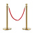 谋福 CNMF8254 礼宾柱围栏 一米线护栏杆 栏杆座隔离带警戒线 可定制logo（ 钛金色立柱1根 不含挂绳）