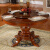 意伟旗林欧式实木餐桌椅组合圆形饭桌实木雕花带转盘餐桌1.8米大圆桌1.5米 130CM餐桌+转盘