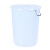 科力邦（Kelibang） 大号塑料桶 圆形收纳桶大容量水桶酒店厨房工业环卫物业垃圾桶 有盖60L白色 KB3002