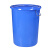 科力邦（Kelibang） 大号塑料桶 圆形收纳桶大容量水桶酒店厨房工业环卫物业垃圾桶 有盖160L蓝色 KB3002