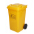星工（XINGGONG） 医疗垃圾桶黄色加厚 诊所卫生院医用废物垃圾桶定制 100L医疗带轮