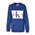 卡尔文·克莱恩（Calvin Klein）CK女装圆领卫衣运动休闲中长款卫衣 96672 蓝色 XXL