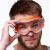 成楷科技 CKY-EF21-OR 护目镜劳保防风镜防冲击防飞溅防雾防护眼镜 可带近视眼镜 橙色
