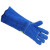 威特仕10-2054电焊手套牛皮加长款烧焊气焊焊工隔热防烫46CM 蓝色 L