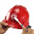 【企业免费印字】班工 安全帽 三筋ABS高强度施工工地 安全头盔 劳保防护帽子 免费定制企业LOGO 豪华V型透气-红色(可印字) 均码