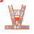谋福 V型反光背心 PVC晶格荧光背心马甲 安全防护 印字 V型反光衣橙红色