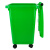 兰诗（LAUTEE）YY-D070 绿色30L四轮垃圾桶 带盖垃圾篓