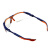 UVEX防护眼镜9160265护目镜 高贴合度休闲款镜腿可调柔软贴面 德国优维斯i-vo安全眼镜 蓝橙 1副装