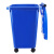 兰诗（LAUTEE）YY-D070 蓝色30L四轮垃圾桶 带盖垃圾篓