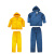 代尔塔（Deltaplus）407003 雨衣雨裤分体式带帽 套装 防风防水防雪 户外工作服 藏青色 L