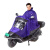 imate亿美一来Y050单人摩托车雨衣 加宽透灯雨衣 摩托车雨衣 单头摩托车雨披 紫色 XL