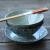和风四季陶瓷饭碗日式餐具釉下彩碗家用米饭碗手绘陶瓷碗汤碗米饭碗复古 4.5英寸青花螺纹饭碗碗(250ml)