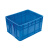 恬晨牌600x460x330mm 西1号箱无盖蓝色塑料产品箱塑料工具箱产品箱（3个装）