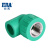 公元(ERA)管道优家PPR管水管配件家装绿色内丝内螺纹弯头水管配件 D25x3/4