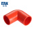 ERA公元管道红蓝电工管套PVC-U穿线管绝缘阻燃配件曲尺90°弯头直角弯 白色 D25