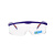 霍尼韦尔 100100 S200A亚洲款防冲击眼镜 防刮擦防雾防飞溅 透明镜片 蓝色镜腿 10副装 
