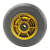 森美人 承重滑轮 橡胶单轮子配件万向轮重型实心橡胶脚轮平板推车轮轱辘 5寸重型TPR天然橡胶单轮 