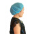 LISM一次性帽子 加厚无纺布头套 美容防尘圆帽 蘑菇帽 蓝色50只/包
