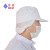 紫羲（ZXFH.NET）涤卡鸭舌帽 包头帽 车间防尘帽 生产车间网帽 劳保用品工作帽 白色涤卡网帽 均码