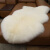 牧诺 冬季羊毛地毯 卧室地毯纯羊毛 整张羊皮羊毛沙发垫北欧地毯床边地毯 飘窗垫简约长毛毯 自然白色 澳皮1p70*100cm