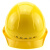 海华（HAIHUA） ABS安全帽 工地施工劳保透气电力工程帽 头盔免费印字A3F 黄色 一指键式调节